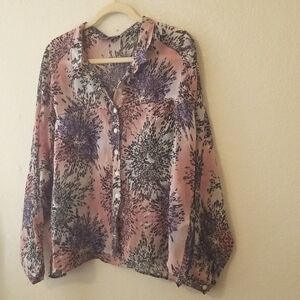 Button Front Blouse. XL Womens. Cute print. Casual, dressy. I Jeans by Buffalo